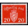 Norge. Tjenste. 1937-38. 20 Øre. AFA nr. 26 **      / st.