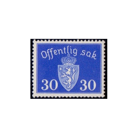 Norge. Tjenste. 1937-38. 30 Øre. AFA nr. 28 **   / st.
