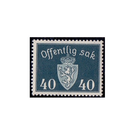 Norge. Tjenste. 1937-38. 40 Øre. AFA nr. 30 **   / st.