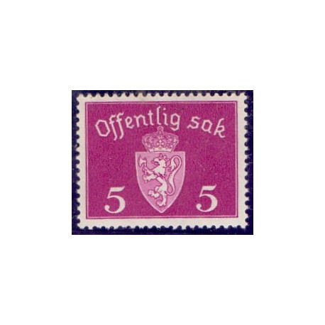 Norge. Tjenste. 1939-42. 5 Øre. AFA nr. 33 **   / st.