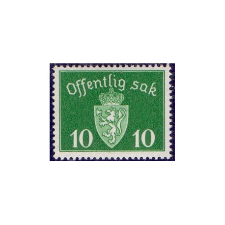 Norge. Tjenste. 1939-42. 10 Øre. AFA nr. 35 **    / st.