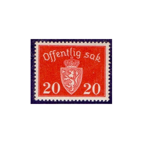 Norge. Tjenste. 1939-42. 20 Øre. AFA nr. 36 **    / st.
