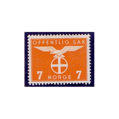 Norge. Tjenste. 1944. 7 Øre. AFA nr. 42 **    / st.