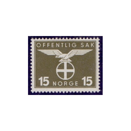 Norge. Tjenste. 1944. 15 Øre. AFA nr. 44 **    / st.