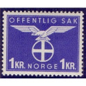 Norge. Tjenste. 1944. 1 kr. AFA nr. 51 **    / st.