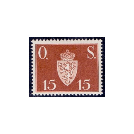 Norge. Tjenste. 1951-52. 15 Øre. AFA nr. 63 **   / st.