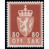 Norge. Tjenste. 1955-58. 80 Øre. AFA nr. 86 **         / st.