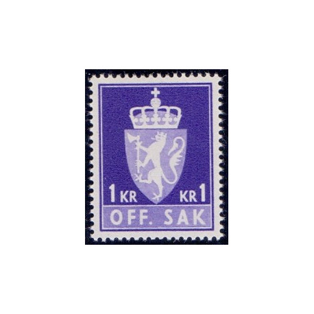 Norge. Tjenste. 1955-58. 1 kr. AFA nr. 88 **        / st.