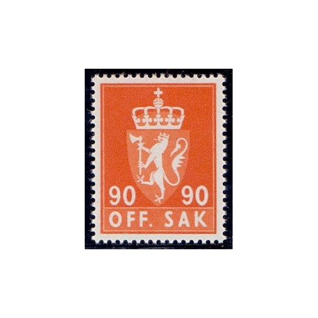 Norge. Tjenste. 1955-58. 90 Øre. AFA nr. 87 **         / st.