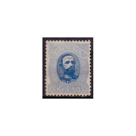 Norge. 1878. Oskar II 1,50 kr.. AFA nr. 33 ** Postfrisk ubrugt stemplet st.