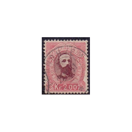 Norge. 1878. Oskar II 2,00 kr.. AFA nr. 34 **  Postfrisk ubrugt stemplet st.