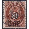 Norge. 1906. 30 Øre/7 Sk. Provisorier. AFA nr. 65 **  Postfrisk ubrugt stemplet st.
