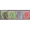 Norge. 1910. Haakon, 1,00-2,00 kr. AFA nr. 86-88 st. (4)