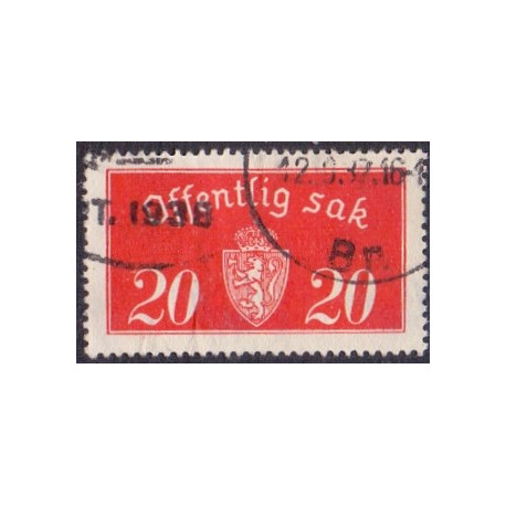 Norge. Tjenste. 1933. 20 Øre. AFA nr. 14a **     / st.
