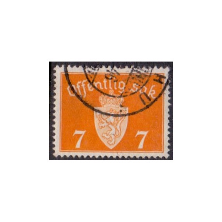Norge. Tjenste. 1937-38. 7 Øre. AFA nr. 23 **      / st.