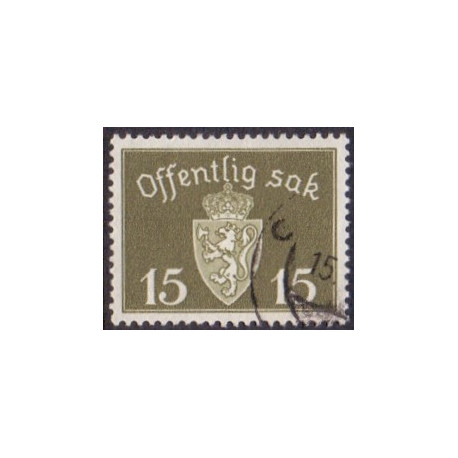 Norge. Tjenste. 1937-38. 10 Øre. AFA nr. 24 **     / st.