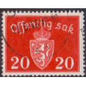 Norge. Tjenste. 1937-38. 20 Øre. AFA nr. 26 **      / st.