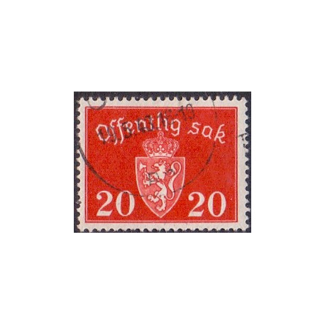 Norge. Tjenste. 1937-38. 20 Øre. AFA nr. 26 **      / st.