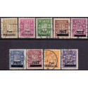 Norge. 1929. Provisorier på portomærker. 1-200 øre. AFA nr. 139-47 st. ** st. stemplet postfrisk