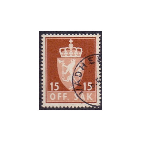 Norge. Tjenste. 1955-58. 15 Øre. AFA nr. 70 **               / st.