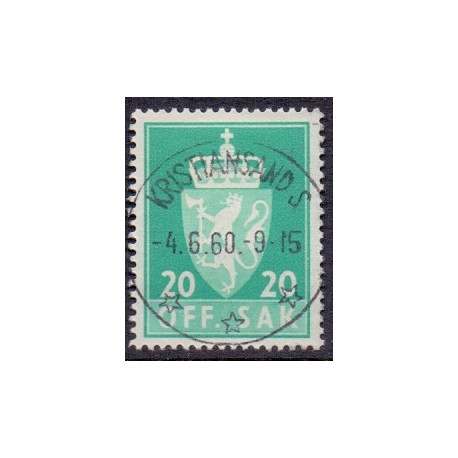Norge. Tjenste. 1955-58. 20 Øre. AFA nr. 71 **               / st.