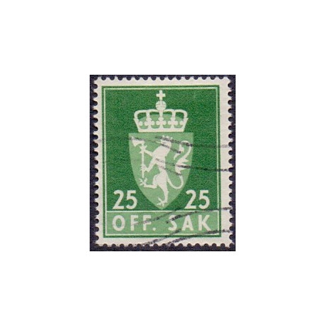 Norge. Tjenste. 1955-58. 25 Øre. AFA nr. 72 **               / st.