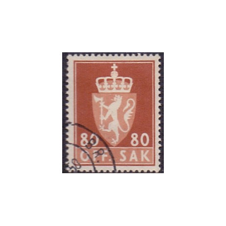 Norge. Tjenste. 1955-58. 80 Øre. AFA nr. 86 **         / st.