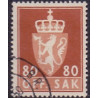 Norge. Tjenste. 1955-58. 80 Øre. AFA nr. 86 **         / st.