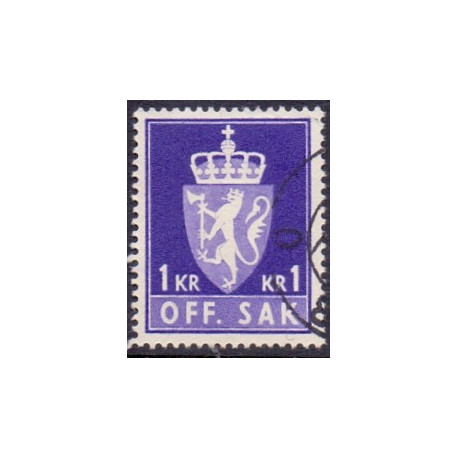 Norge. Tjenste. 1955-58. 1 kr. AFA nr. 88 **        / st.