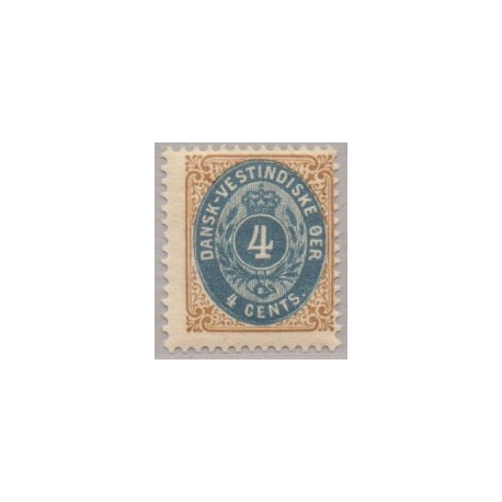 DWI. 1873-1902.  4 Cents, gulbrun/blå.AFA nr 7B **/ st