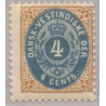 DWI. 1873-1902.  4 Cents, gulbrun/blå.AFA nr 7B **/ st