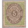 DWI. 1876-1901.  5 Cents, grøn/grå. AFA nr 10 **    /st.