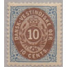 DWI. 1876-1901.  10 Cents, blå/mørkbrun. OMV RM.AFA nr 11y **   /st.