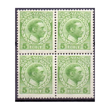 DWI. 1915-16 Kong Chr. X. 5 bit. AFA nr 44 **   /st.