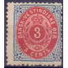 DWI. 1873-1902.  3 Cent, indigo/karminrosa, omv. Ramme AFA nr 6By **/ st