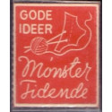 Frimærkepenge 1 Øre "Mønster Tidende" Blå/rød