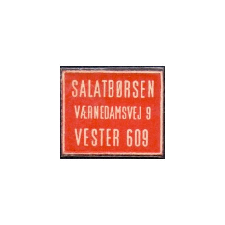 Frimærkepenge 1 Øre "Salatbørsen" Rød