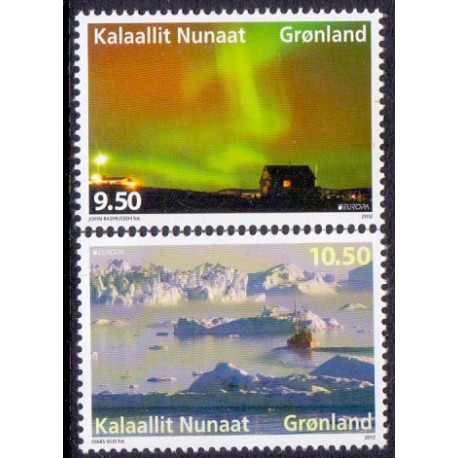 2012. 9,50-10,50 Kr. Europamærke / CEPT. AFA nr. 620-1 postfrisk stemplet