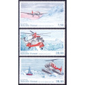 2012, 7,50-36,00 Kr. Grønlands civile luftfartshistorie II. AFA nr 626-28 postfrisk stemplet