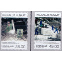 2013. 38,00-49,00 Kr. Minedrift i Grønland IV. AFA nr 635-36 postfrisk stemplet