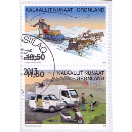 2013. 10,50-11,50 Kr.  Europamærker / Cept, fra hæfte. AFA nr 637E-38E postfrisk stemplet