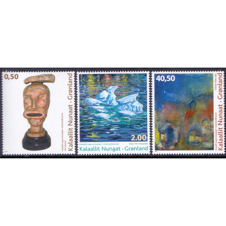 2013. 0,50-40,50 Kr. Moderne kunst VII. AFA nr 639-41 postfrisk stemplet