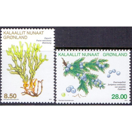 2013. 8,50-28,00 Kr. Grønlandske krydderurter III. AFA nr 647-48 postfrisk stemplet