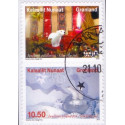 2013. 9,00-10,50 Kr. Julefrimærke, fra hæfte. AFA nr 660E-61E postfrisk stemplet