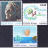 2014. 3,00-30,50 Kr. Moderne grønlandsk kunst III. AFA nr. 674-76 postfrisk stemplet
