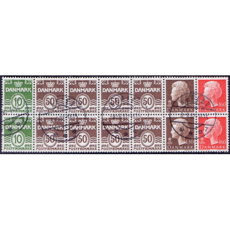Hæftesammentryk. AFA nr. HS 4 **, postfrisk, stemplet FDC
