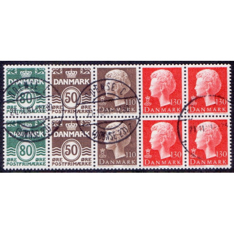 Hæftesammentryk. AFA nr. HS 3 **, postfrisk, stemplet FDC