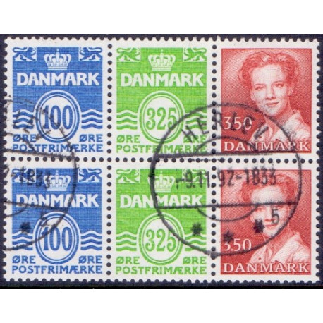 Hæftesammentryk. AFA nr. HS 14 **, postfrisk, stemplet FDC