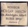 Frimærkepenge 1 Øre "Revisor Holger Jarkov" Hvid