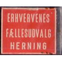 Frimærkepenge 1 Øre "Erhvervenes Fællesudvalg Herning" Rød
